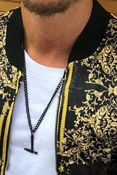 Elegant Boys Jacket Leopard Print Zip-up Long Sleeve Stand Collar Slimming Bomber Jacket