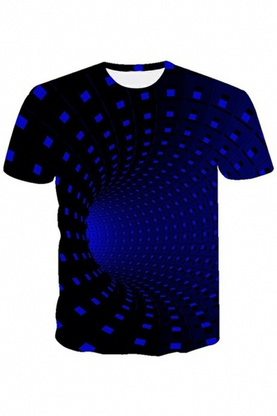 Freestyle Guys T-shirt 3D Pattern Round Collar Short Sleeve Fitted Tee Shirt