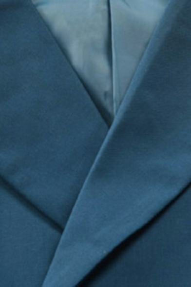 Men Elegant Suit Vest Plain Lapel Collar Double Breasted Suit Vest