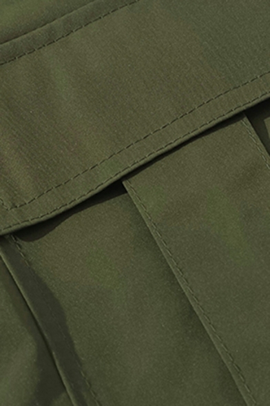 Leisure Guys Overalls Pure Color Pocket Detail Sleeveless Oversized Belt Overalls