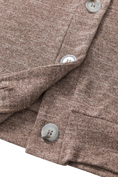 Trendy Cardigan Plain V-Neck Button Closure Cardigan for Women