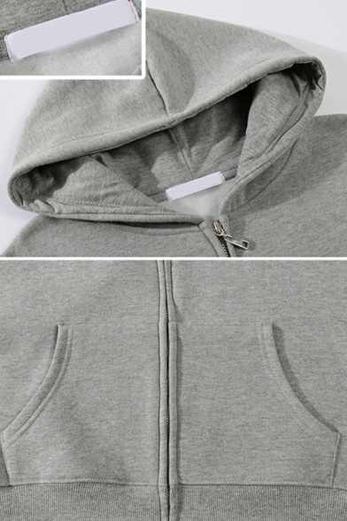 Unisex Casual Zip-up Hoodies Autumn and Winter Cardigan Zipper Hooded Sweatshirt