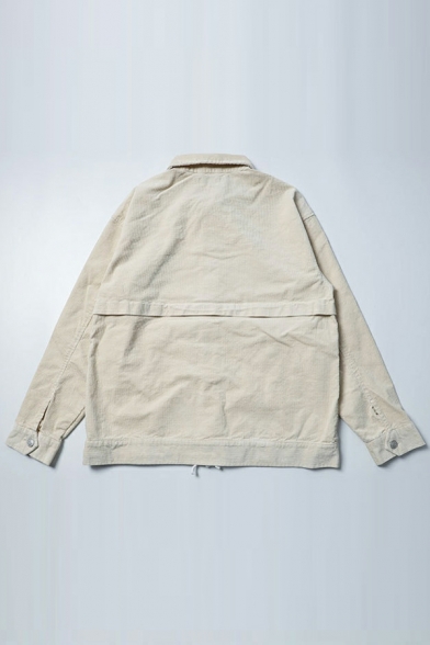 Corduroy Jacket Men's Loose Long Sleeve Lapel Breasted Jacket