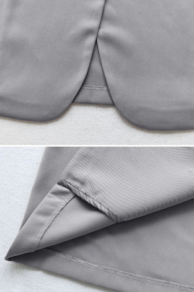 Fashion Plain Vest V-neck Chest Pocket Regular Button Closure Crop Vest for Girls