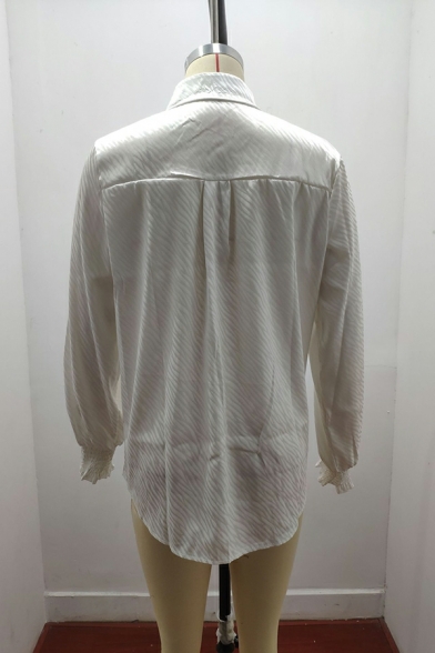 Hot Shirt Zebra Print Long Sleeve Regular Button Closure Spread Collar Shirt for Girls