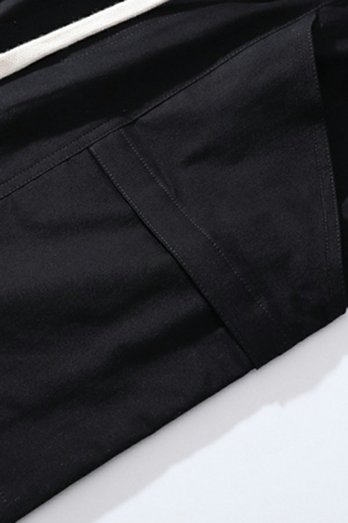 Freestyle Plain Pocket Designed Mid Rise Regular Drawstring Waist Shorts for Guys