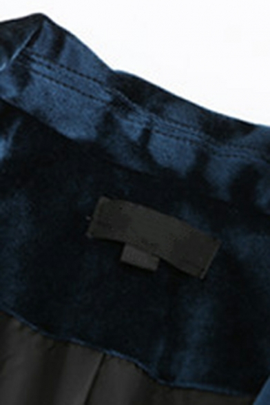 Girl's Fancy Solid Color Flap Pocket Lapel Collar Long Sleeve Slim Singe Button Blazer