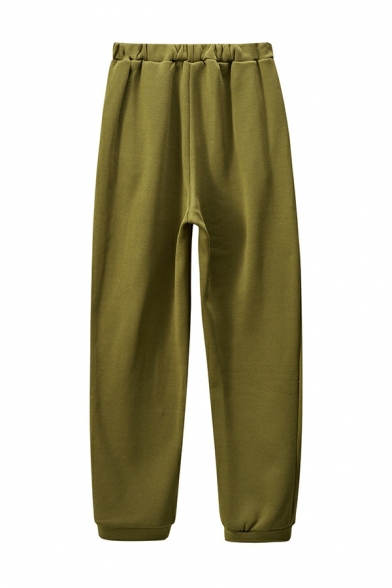 Girl's Modern Pure Color Long Sleeves Pocket Front Hoodie & Pants Regular Co-ords