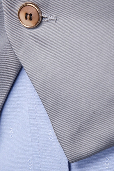 Trendy Pure Color Pocket Designed Slim Fit V Neckbutton Closure Vest for Guys