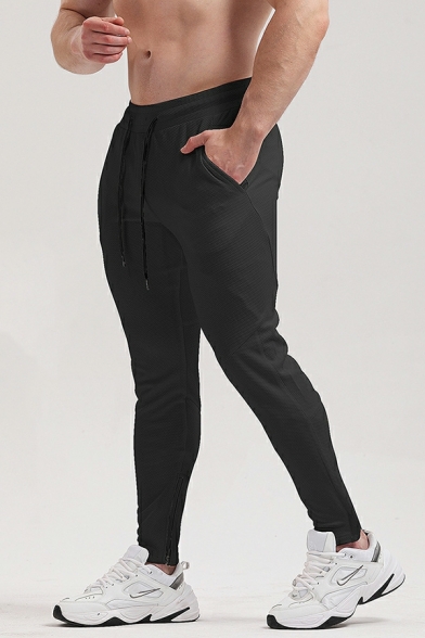 Creative Guys Whole Colored Drawstring Waist Mid Rise Slim Fit Long Length Pants