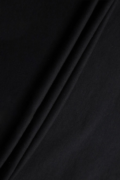Guys Stylish Pocket Designed Plain Long-sleeved Relaxed Drawstring Hoodie