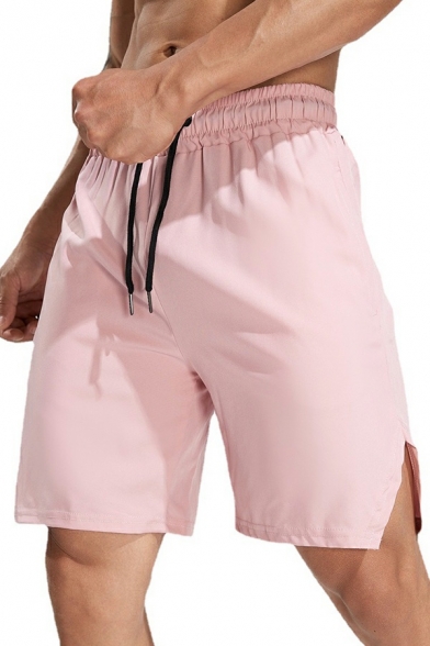 Skinny Swimming Pants Polyester Plain Shorts Elasticated Waistband With A Drawstring Fastening