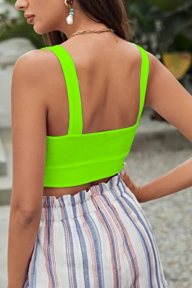 Strapless Strappy Womens Fitted Crop Top Plain Sleeveless Bustier Top