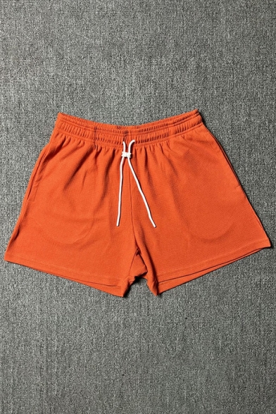 Summer Slouch Fit Shorts Polyester Athletic Shorts Elasticated Waistband With A Dawstring Fastening
