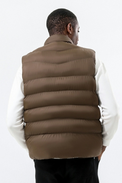 Winter Sleeveless Round Neck Vest Grid Plush Slim Fit Top