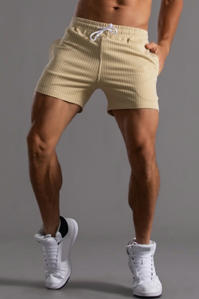 Oversized Fit Athletic Shorts Plain Cotton Shorts Elasticated Waistband with A Drawstring Fastening