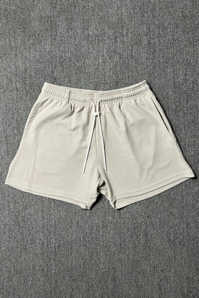 Plain Slouch Fit Swimming Pants Shorts Polyester Shorts Elasticated Waistband With A Drawstring Fastening