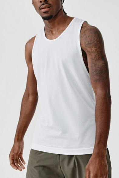 Modern Men's Pure Color Sleeveless Extra Slim Fit Tank