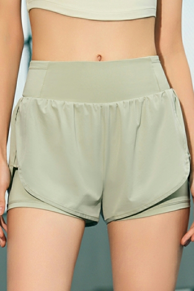 Simplicity Loose Fit Crop Trouser Nylon Plain Women’s Sporty Shorts