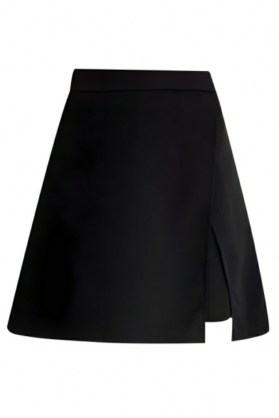 Modern Girl's Pure Color Mini A-Line High Waist Summer Skirts