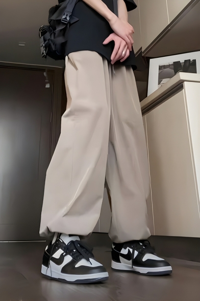 Trendy Men’s Plain  Full Length Loose Fit Track Pants