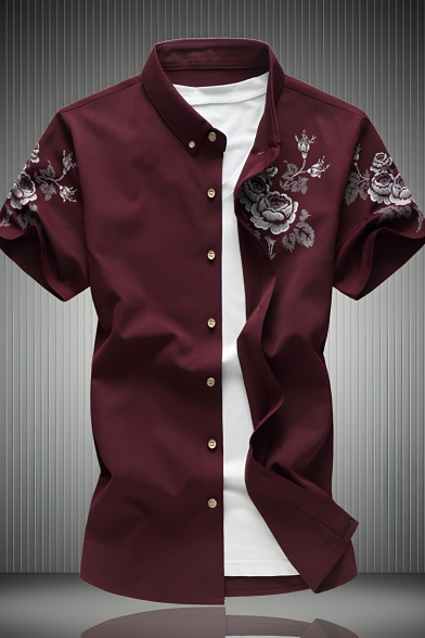 Creative Printed Pattern Short-sleeved Summer Loose Casual Boys' Shirt