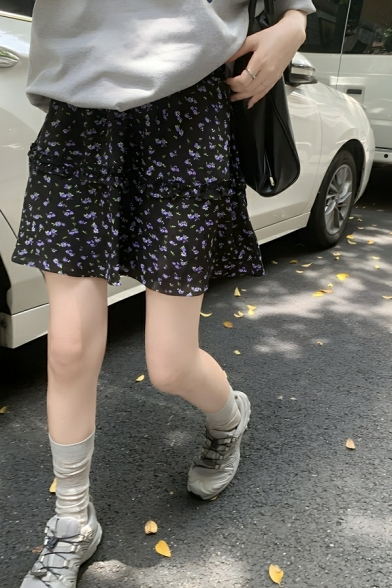 Fashionable Girl's Patterned Sexy Summer Relaxed Fitted Skirt
