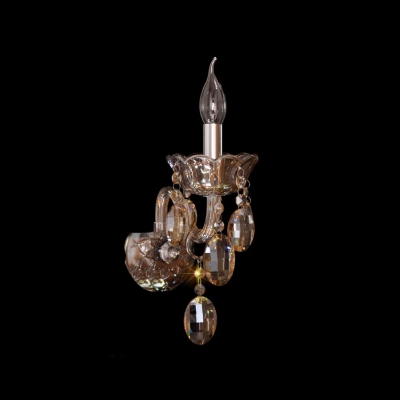 Beautiful Hand-cut Crystal Embraces Delightful Two Light Wall Sconce