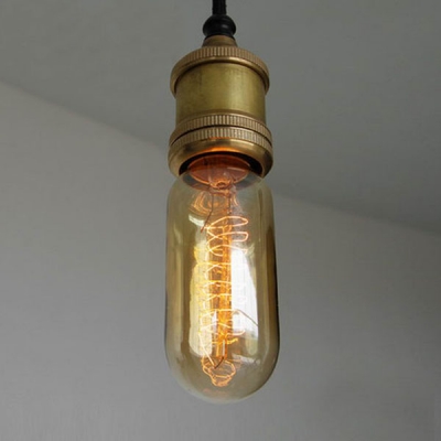 Bare Bulb LED Mini Pendant Light Edison Bulb Socket with Single Light