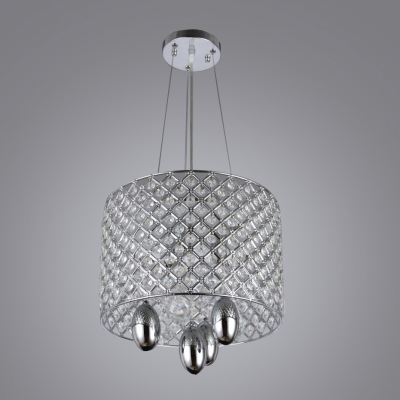 Clear Crystal Beads and Strands Accented Dining Room Pendant Light