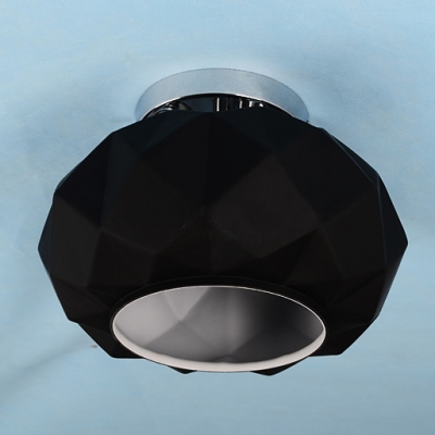 Diamond Round Shaped Glass Close to Ceiling Light