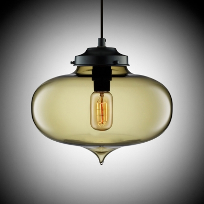 LOFT Industria Oval Colored Glass l Mini Pendant Light