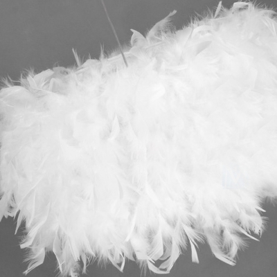 Soft White Feather and Purity Large Designer Pendant Light