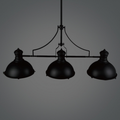 Three-Light 47.2”Wide Large Industrial Style Island Light in Brilliant Design