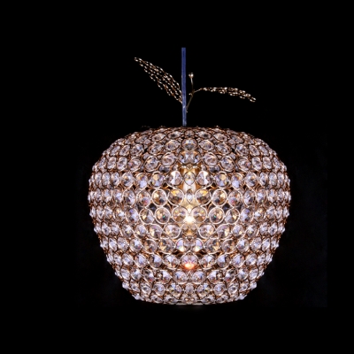 

Creative Apple Shade Crystal and Luxury Gold Finish Add Glamour to Magnificent Large Pendant Light, HL298591