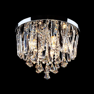 

Dazzling Crystal Rainfall Shade and Gleaming Chrome Finish Made Modern Flush Mount Ceiling Light Sophisticated Embellishment, HL297409