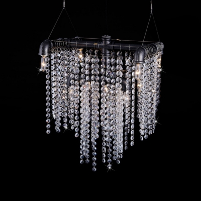 

Stema Punk Iron Bar With Crystal Droplet Designer Pendant Lighting