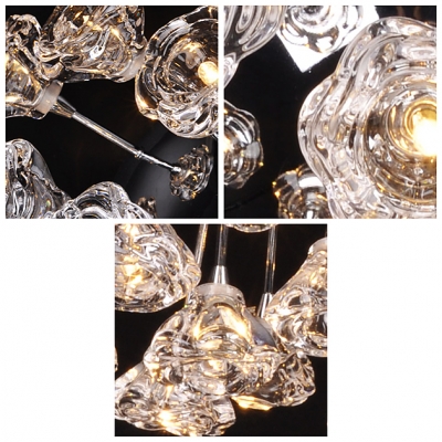 Timeless Semi-flush Ceiling Light Features Shimmering Gold Finish Clear Hand Cut Crystals