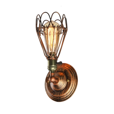 Antique Copper  Finished Warehouse Industrial LED Wall Light