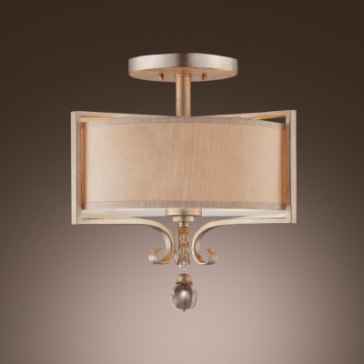 Wonderful Ceiling Light Features Graceful Frame Hanging Crystal Droplet Add Classic Romantic Touch