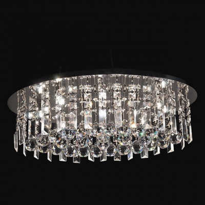 Clear Hand-cut Crystal Gives Contemporary Pendant Light Sophisticated Look Full of Shine