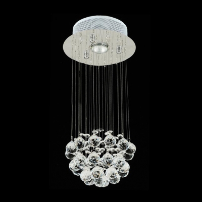 Crystal Shower Chandelier Suspended Cluster of Stunning Crystal Balls