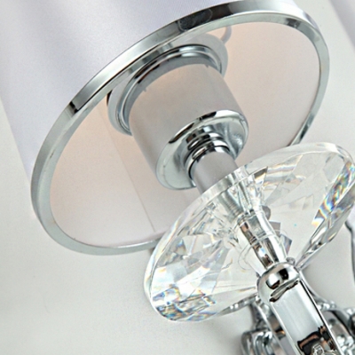 Decorative Crystal Bobeche and Graceful Scrolls Add Glamour to Two Light Wall Sconce