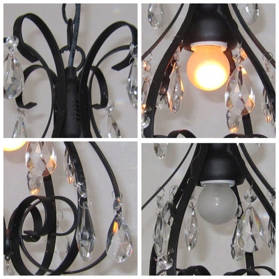 Elegant and Classic Inspirations Create Wonderful Wrought Iron and Crystal Chandelier