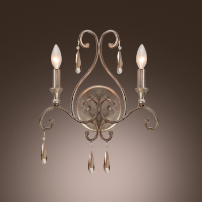 Elegant Scrolls and Classic Candelabra Style Create Timeless Look in Two-light Wall Sconce