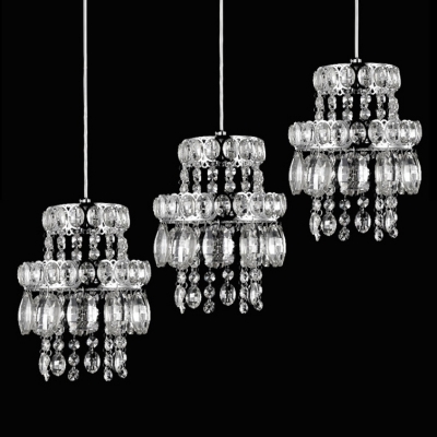 Grand Multi-Light Pendant Completed with Luxury Strands of Crystal Beads Made Welcomed Addition to Your Home Decoe