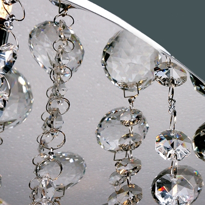 Round Shaped Flush Mount Shine with Glitz and Glamour Clear Crystal Balls