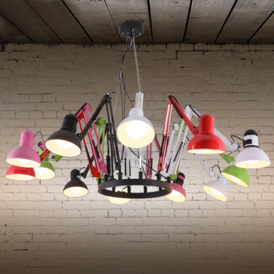 Streching Arms Colorful 12-light Spider by Designer Lighting
