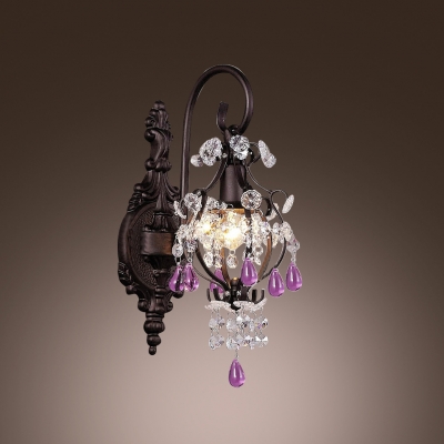 Stunning Wall Sconce with Elegant Shape Crystal Accents for Brilliant Lighting Display