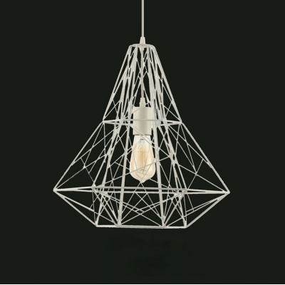 Vintage Industrial Style Large Cage LED Pendant Light with Reel Iron